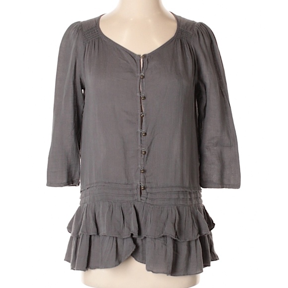 Anthropologie Tops - Anthropologie Edme & Esyllte Gray Blouse